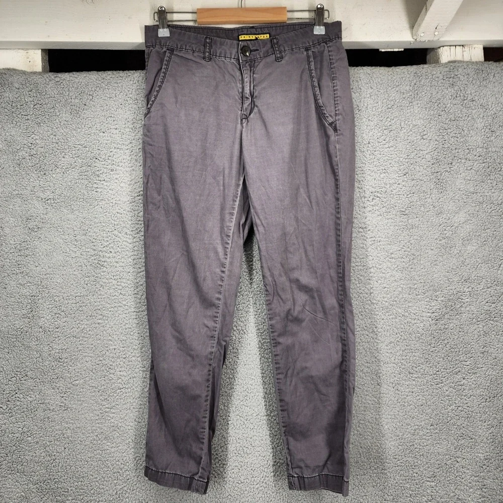 Prince & Fox‎ Size 6R Charcoal Grey Cotton Lyocell Blend Chino Pants Trousers